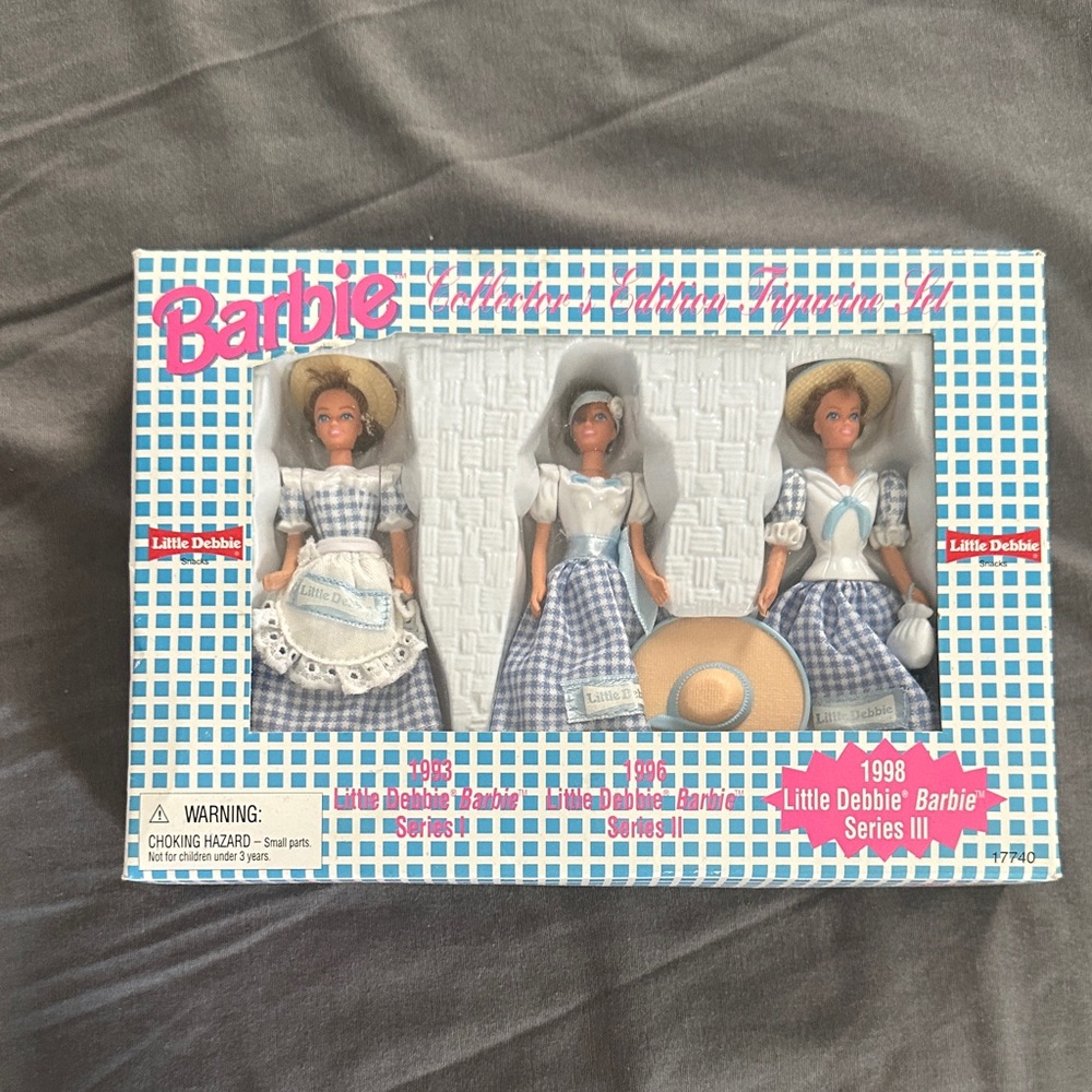Barbie Little Debbie Series III Cake Toppers - Blue and White